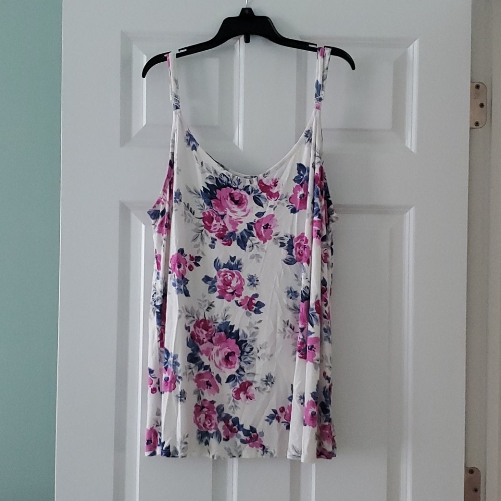 White floral tank top